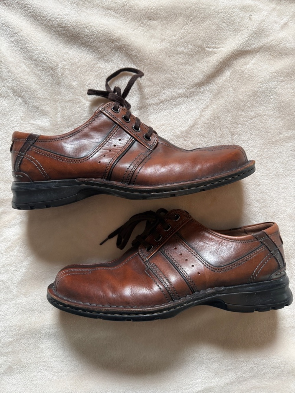 Men's Clarks Toureg Brown Leather Lace-Up Shoes 10.5